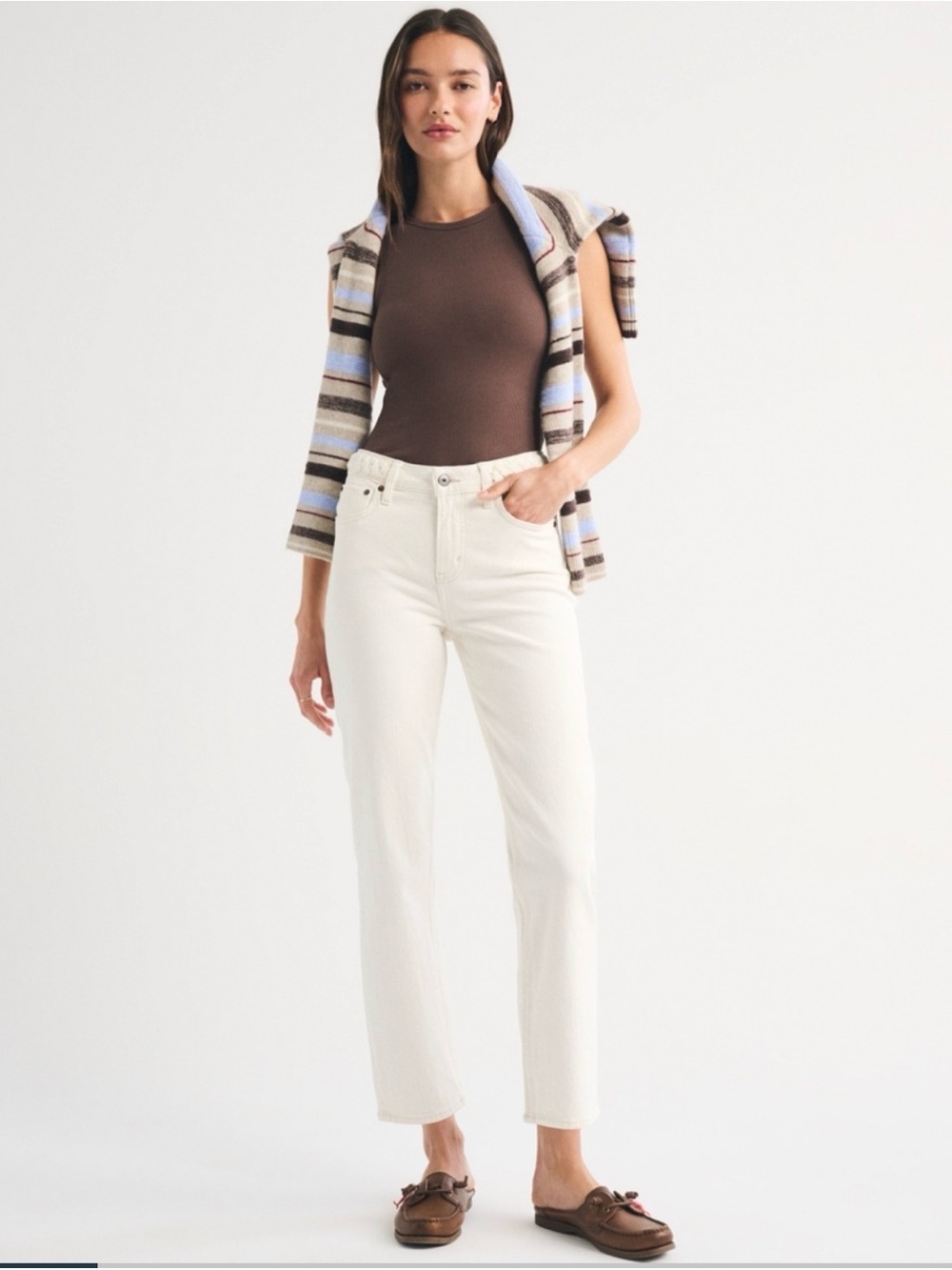 Abercrombie & Fitch ankle straight ultra high rise jeans